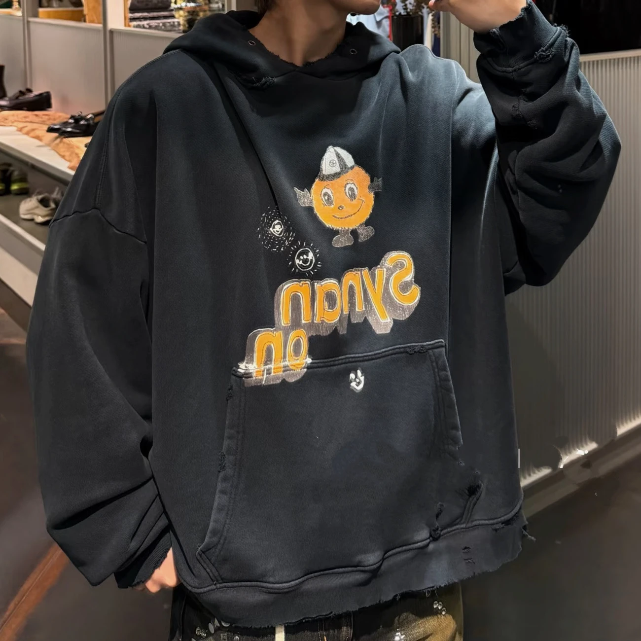 Промытая толстовка с капюшоном с рисунком PALY для мужчин и женщин, пуловер с капюшоном лучшего качества
Промытая толстовка с капюшоном с рисунком PALY для мужчин и женщин, пуловер с капюшоном лучшего качества