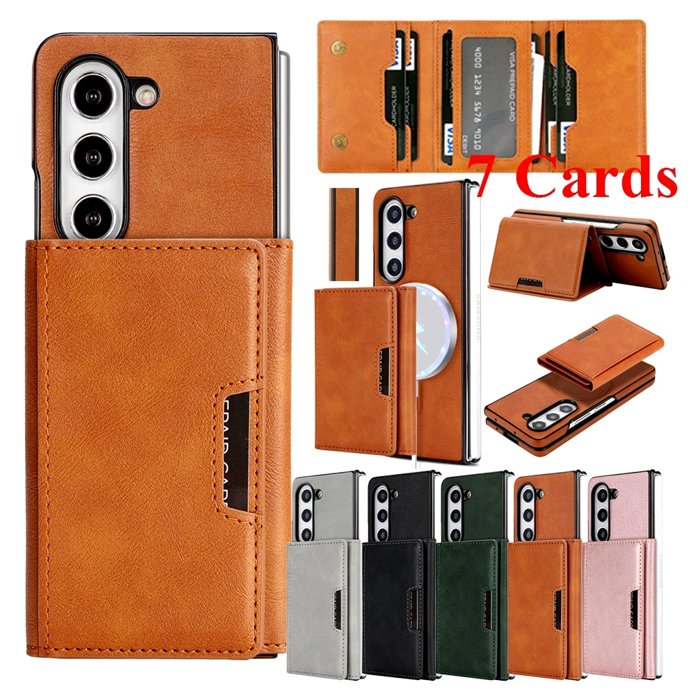 2 in 1 Leather Case for Samsung Galaxy Z Fold 7 6 5 4 3 Fold7 Magnetic Wireless Charging 7 Card Slots Kickstand Phone Cover
2 in 1 Leather Case for Samsung Galaxy Z Fold 7 6 5 4 3 Fold7 Magnetic Wireless Charging 7 Card Slots Kickstand Phone Cover