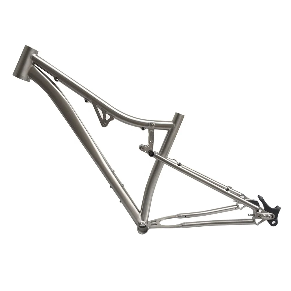 Titanium Full Suspension MTB Frame for 165mm Shock
Titanium Full Suspension MTB Frame for 165mm Shock