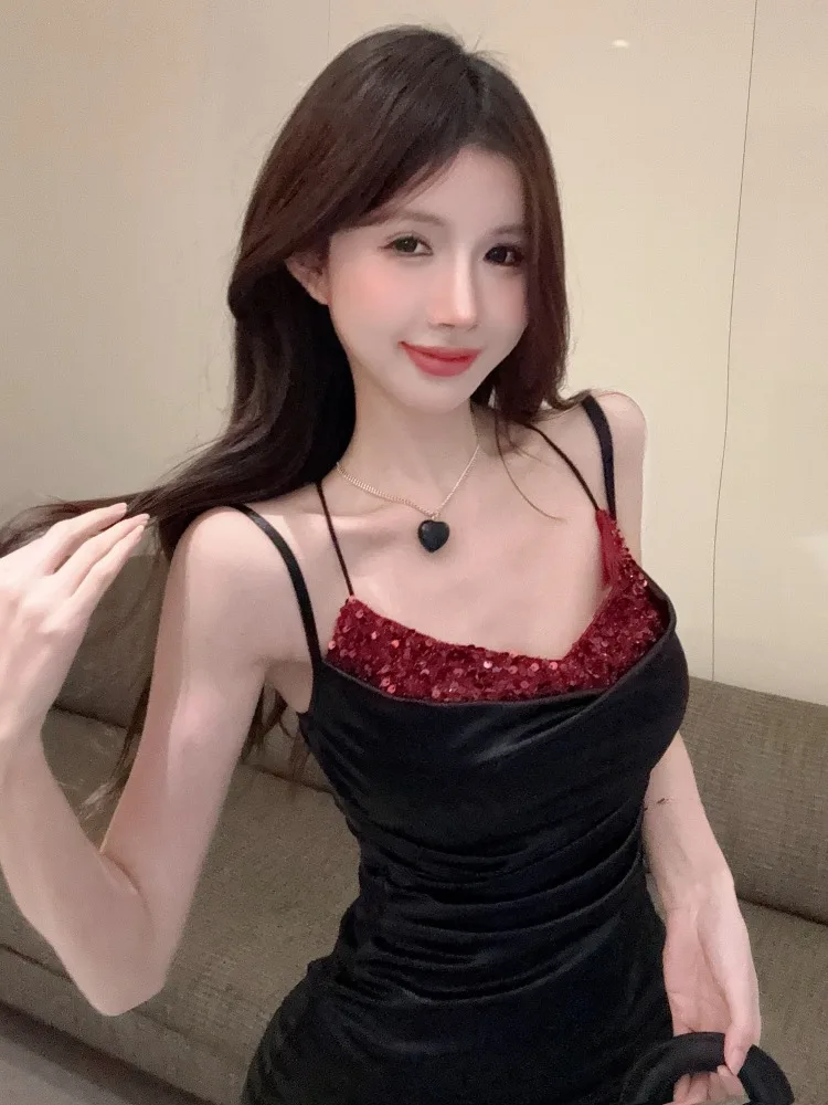 Sexy Glitter Patchwork Bodycon Short Dress Women's High Waist Commute Korean Style Alluring Short Skirt for Young Women
Sexy Glitter Patchwork Bodycon Short Dress Women's High Waist Commute Korean Style Alluring Short Skirt for Young Women
