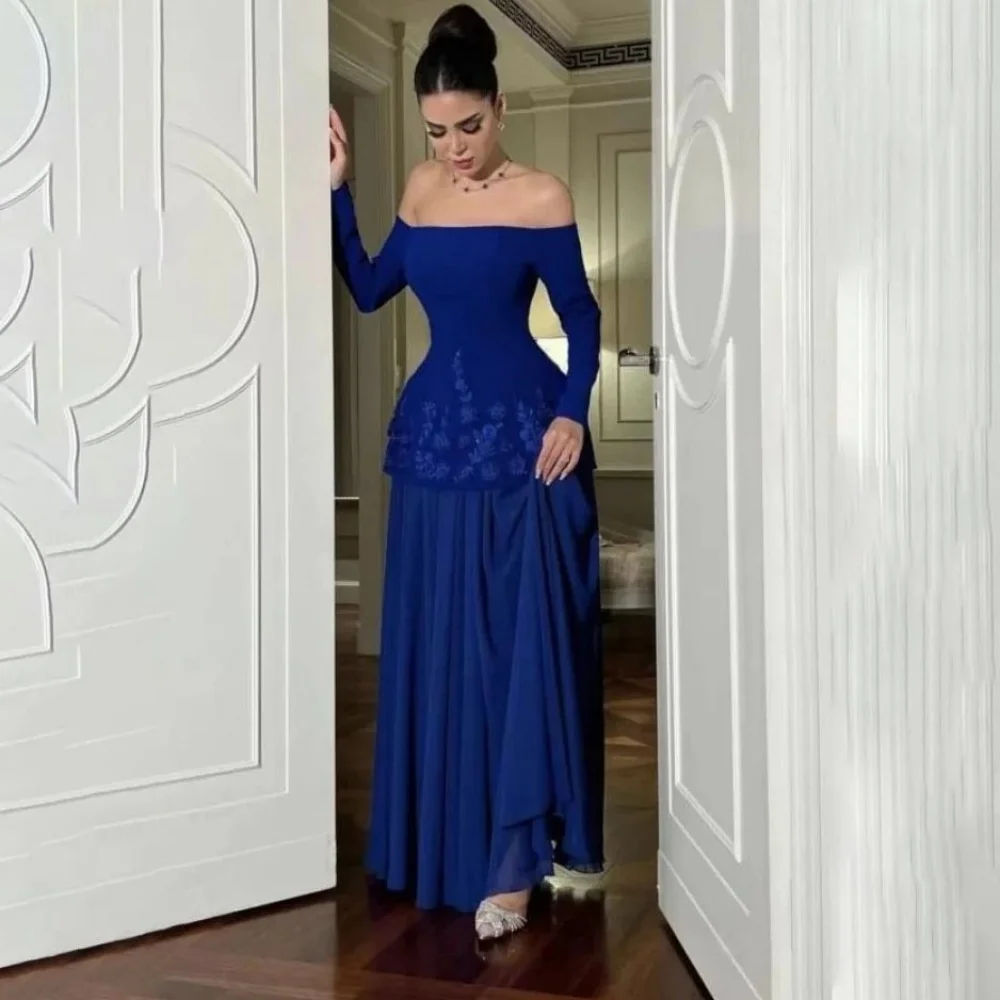 Customized Exquisite Women Prom Dress Half Sleeve Charming A-line Boat Neck Floor Length Party Dress Sexy Women Evening Gown
Customized Exquisite Women Prom Dress Half Sleeve Charming A-line Boat Neck Floor Length Party Dress Sexy Women Evening Gown