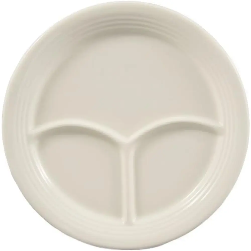 9.5-Inch Round Stoneware Plate with 3 Compartments, White, Pack of 24
9.5-Inch Round Stoneware Plate with 3 Compartments, White, Pack of 24