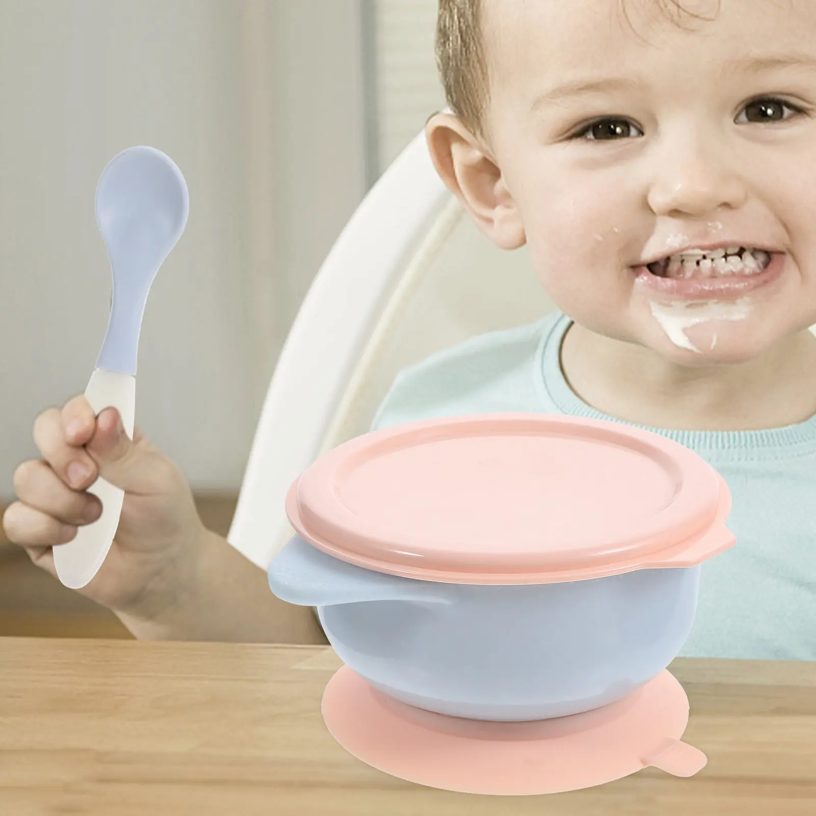 1 Set Baby Food Bowl Set Bright Color Anti-Scald Suction Cup Lid Sponge Straw Self Feeding Toddler Feeding Bowl
1 Set Baby Food Bowl Set Bright Color Anti-Scald Suction Cup Lid Sponge Straw Self Feeding Toddler Feeding Bowl
