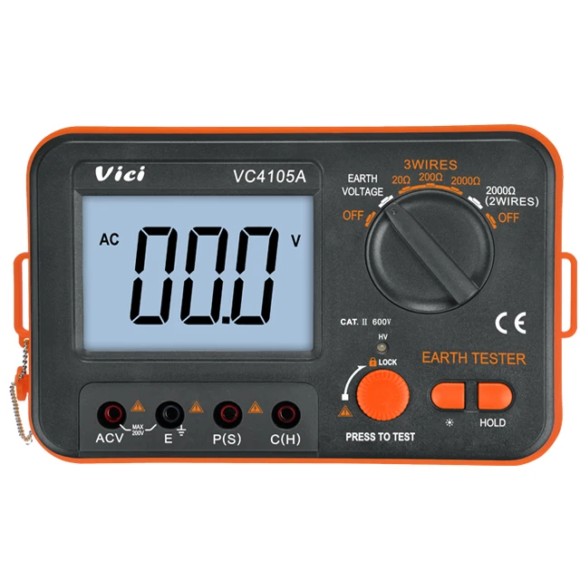 VC4105A Digital Earth Resistance Meter Ground Resistance Test Instrument
VC4105A Digital Earth Resistance Meter Ground Resistance Test Instrument