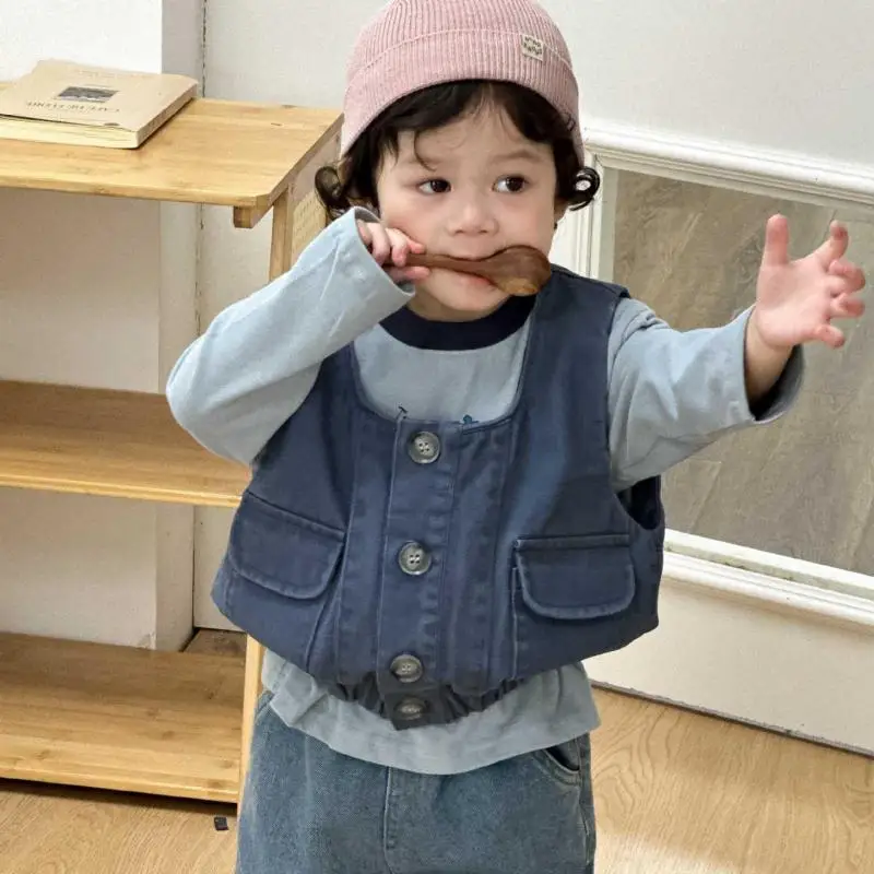 Новинка осени 202, детский жилет без рукавов, однотонный повседневный жилет для маленьких мальчиков, куртка, жилет для девочек, кардиган, хлопковая одежда для малышей
Новинка осени 202, детский жилет без рукавов, однотонный повседневный жилет для маленьких мальчиков, куртка, жилет для девочек, кардиган, хлопковая одежда для малышей