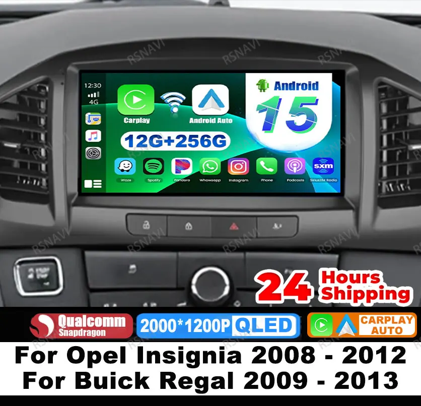 Car Radio Android 15 For Opel Insignia 2008 - 2012 For Buick Regal 2009 - 2013 Head Unit Qualcomm Viedo Player Navigation DVD BT
Car Radio Android 15 For Opel Insignia 2008 - 2012 For Buick Regal 2009 - 2013 Head Unit Qualcomm Viedo Player Navigation DVD BT