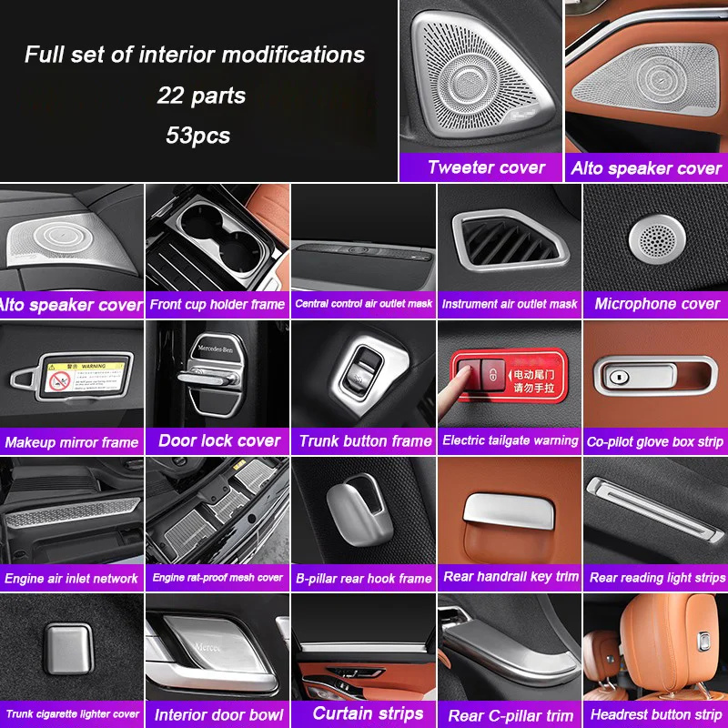 For Mercedes Benz S Class W223 V223 Z223 2021 2022 2023 2024, Car Door Speaker Horn Cover Air Outlet Frame Interior Trim Strip
For Mercedes Benz S Class W223 V223 Z223 2021 2022 2023 2024, Car Door Speaker Horn Cover Air Outlet Frame Interior Trim Strip