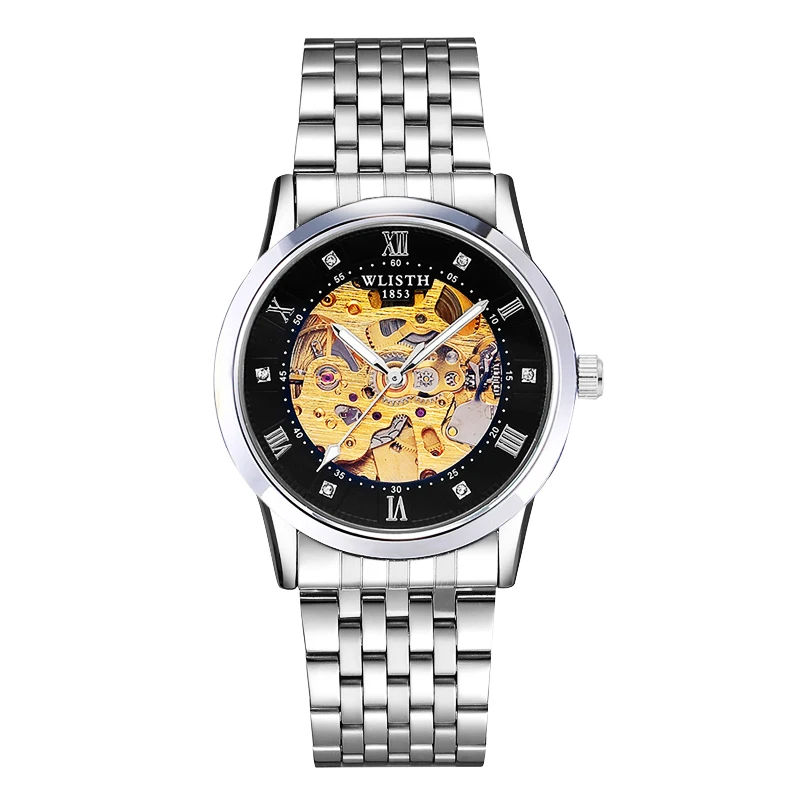Mechanical Men's Watches Stainless Steel Automatic Movement Watch Skeleton Mechanical Waterproof Luminous Hollow Watch for Man
Mechanical Men's Watches Stainless Steel Automatic Movement Watch Skeleton Mechanical Waterproof Luminous Hollow Watch for Man