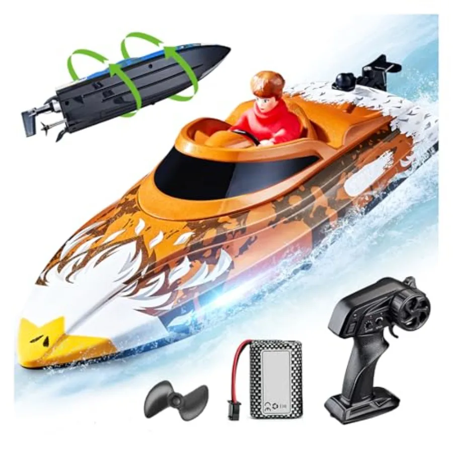 12 inch Self-Righting RC Boat for and Adults 25 KPH Fast Waterproof Remote Control Boat with 700mAh Battery Ideal for Lakes Poo
12 inch Self-Righting RC Boat for and Adults 25 KPH Fast Waterproof Remote Control Boat with 700mAh Battery Ideal for Lakes Poo