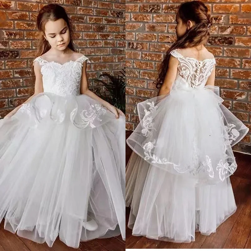 Elegant A-Line Ivory/White Flower Girl Dresses For Weddings Lace Appliques Birthday Party Princess First Communion Gowns
Elegant A-Line Ivory/White Flower Girl Dresses For Weddings Lace Appliques Birthday Party Princess First Communion Gowns