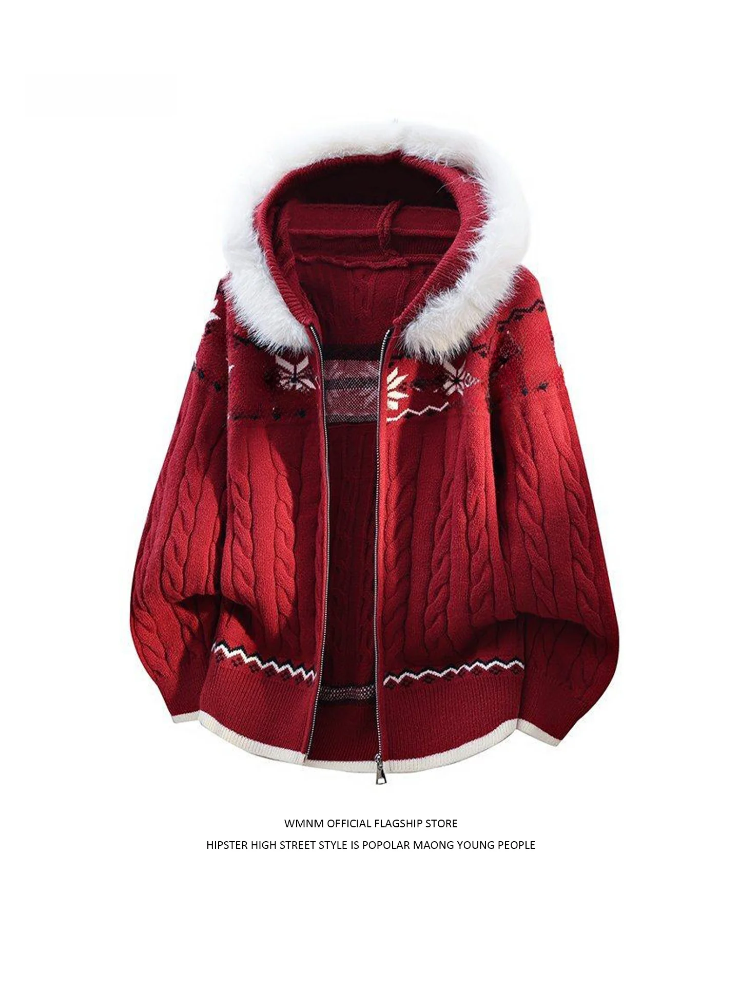 Утепленный американский повседневный вязаный свитер-пальто с капюшоном и меховым воротником для мужчин, осенне-зимний, красный, к Новому году
Утепленный американский повседневный вязаный свитер-пальто с капюшоном и меховым воротником для мужчин, осенне-зимний, красный, к Новому году