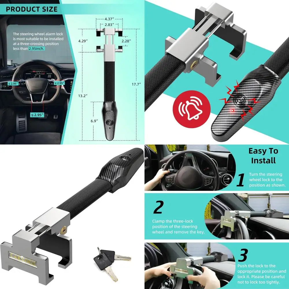 Противоугонный замок на руль с сигнализацией, автомобильный защитный замок, универсальный, подходит для грузовика любого бренда, сверхмощный автомобильный противоугонный замок
Противоугонный замок на руль с сигнализацией, автомобильный защитный замок, универсальный, подходит для грузовика любого бренда, сверхмощный автомобильный противоугонный замок