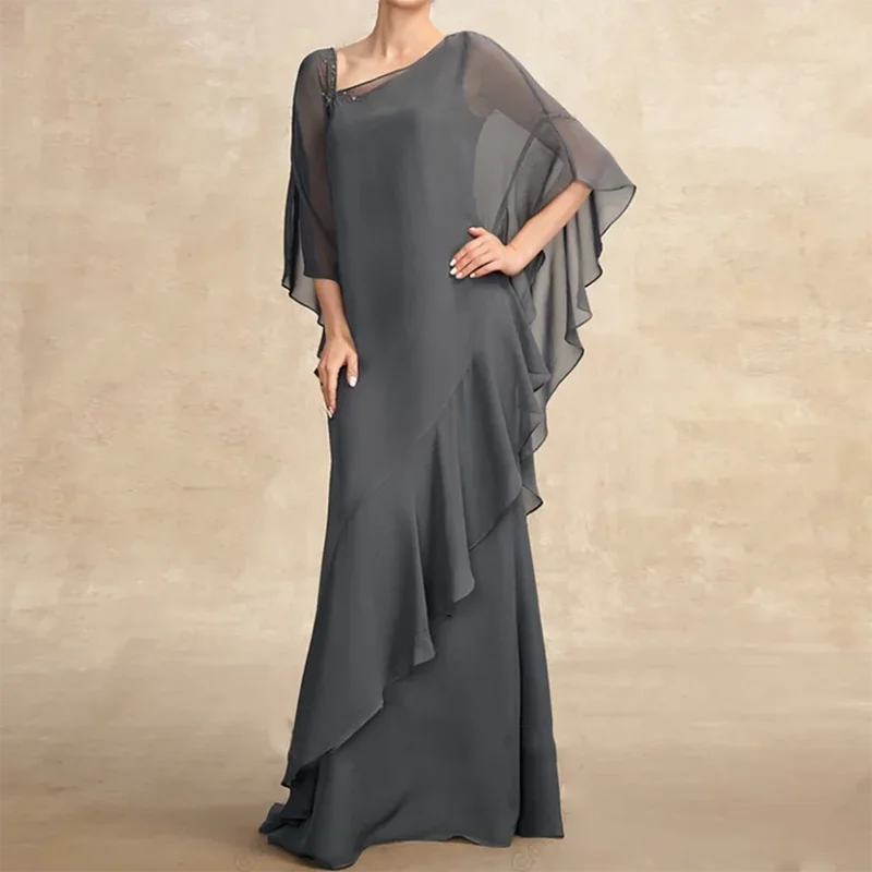 Prom Dress 2025 Mother of Bride Dress for Women Floor Length Ruffles Square Neck Sweep Train Dresses For Gala Chiffon Customized
Prom Dress 2025 Mother of Bride Dress for Women Floor Length Ruffles Square Neck Sweep Train Dresses For Gala Chiffon Customized