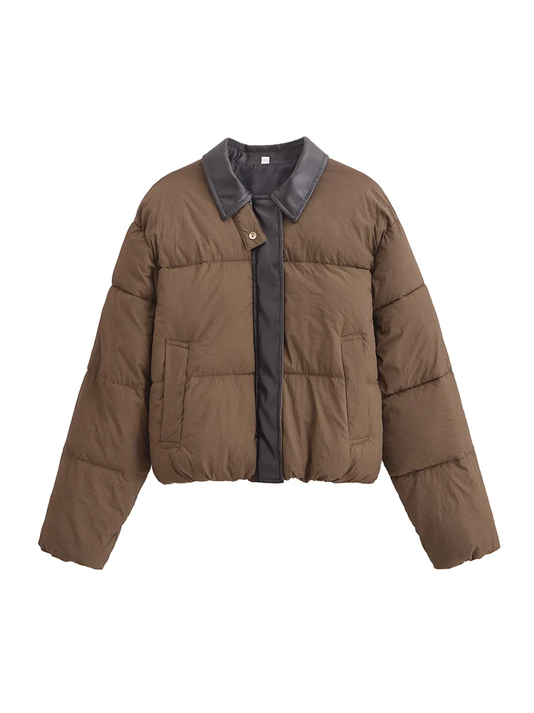 Новое женское модное универсальное темпераментное простое кожаное хлопковое пальто в европейском стиле
Новое женское модное универсальное темпераментное простое кожаное хлопковое пальто в европейском стиле