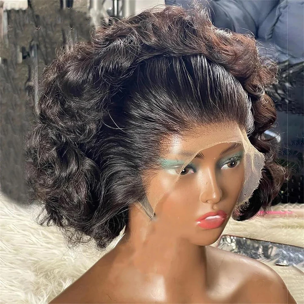 Loose Wave Short Bob Wig Brazilian Hair 13X4 Transparent Lace Frontal Bouncy Human Hair Wig 200% Density
Loose Wave Short Bob Wig Brazilian Hair 13X4 Transparent Lace Frontal Bouncy Human Hair Wig 200% Density