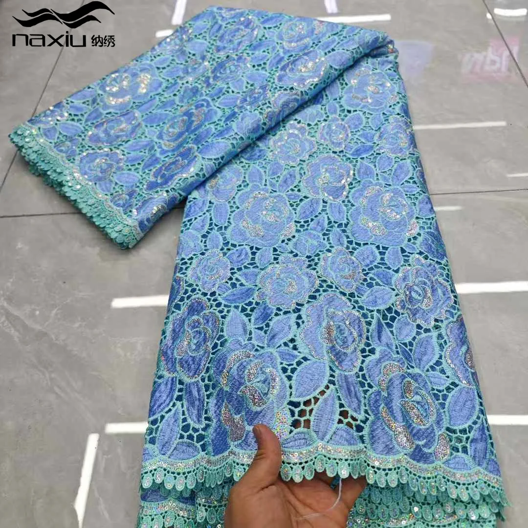 Madison Guipure Cord Lace Fabric with Sequins 2025 High Quality Lace Material Bridal For Nigerian Wedding Dress
Madison Guipure Cord Lace Fabric with Sequins 2025 High Quality Lace Material Bridal For Nigerian Wedding Dress