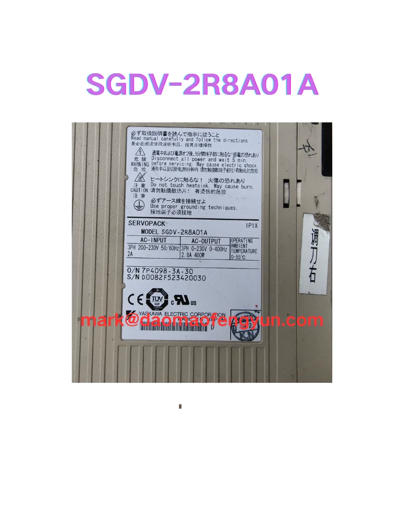 SGDV-2R8A01A Second hand servo drive testing OK,
SGDV-2R8A01A Second hand servo drive testing OK,