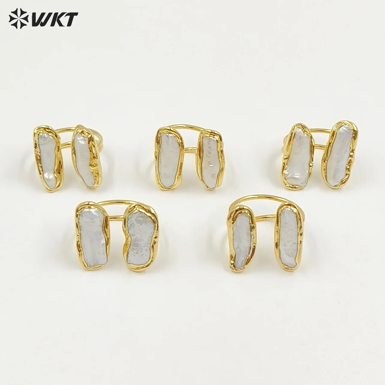 WT-R332 wholesale pearl rings fashion double pearl rings high quality freshwater pearl ring for women jewelry making 
WT-R332 wholesale pearl rings fashion double pearl rings high quality freshwater pearl ring for women jewelry making