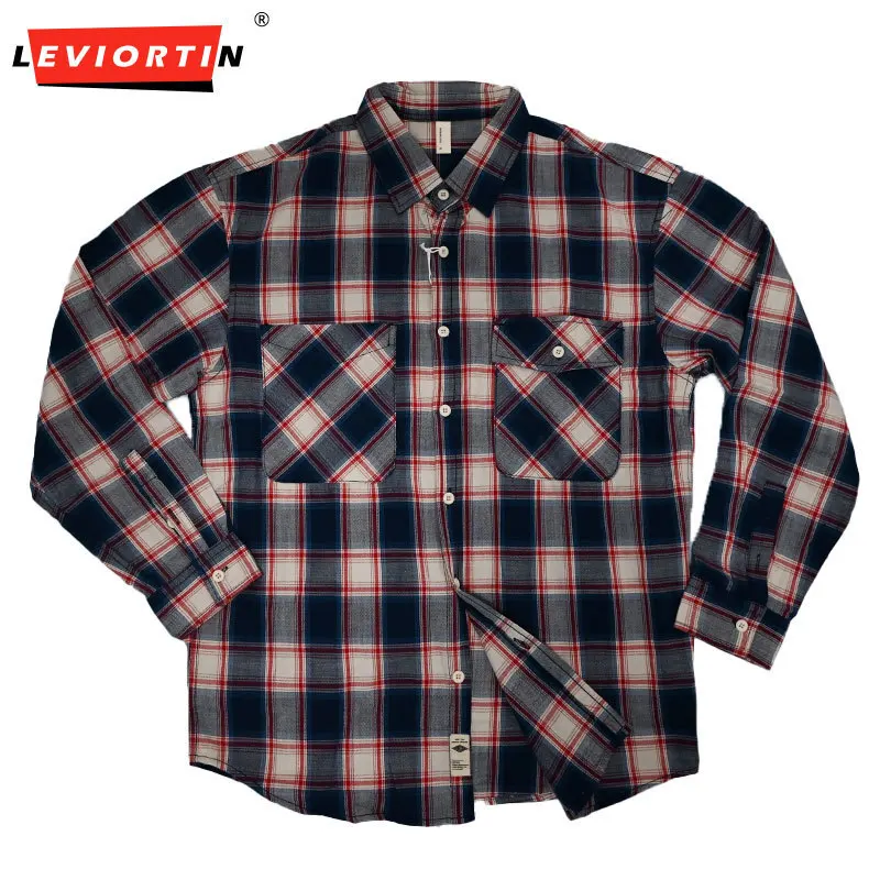 Men's Plaid Wokr Shirt 100% Cotton Japanese Drop Shoulder Loose Fit Cargo Shirt with Big Pockets Casual Long Sleeve Blouse Tops
Men's Plaid Wokr Shirt 100% Cotton Japanese Drop Shoulder Loose Fit Cargo Shirt with Big Pockets Casual Long Sleeve Blouse Tops