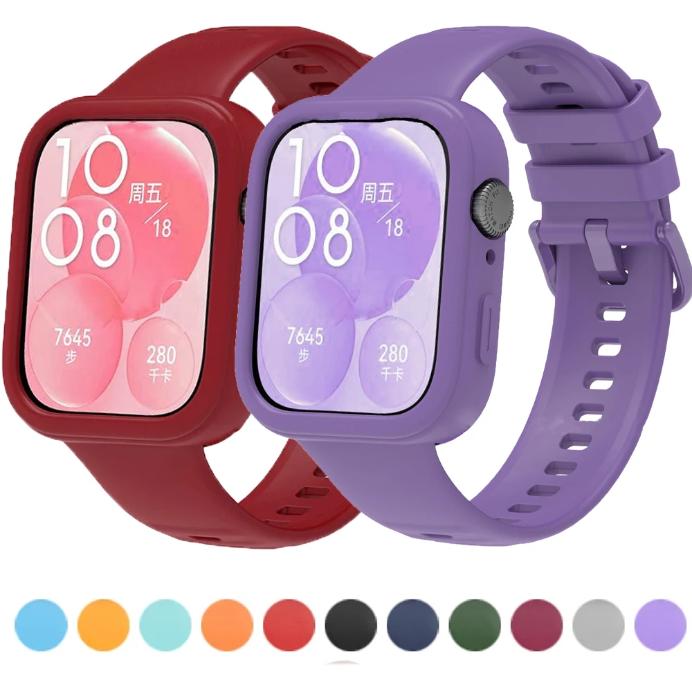 Силиконовый ремешок + чехол для Huawei Watch Fit 3, мягкий защитный чехол для Huawei Fit 3, цветной спортивный ремешок, Сменные аксессуары
Силиконовый ремешок + чехол для Huawei Watch Fit 3, мягкий защитный чехол для Huawei Fit 3, цветной спортивный ремешок, Сменные аксессуары