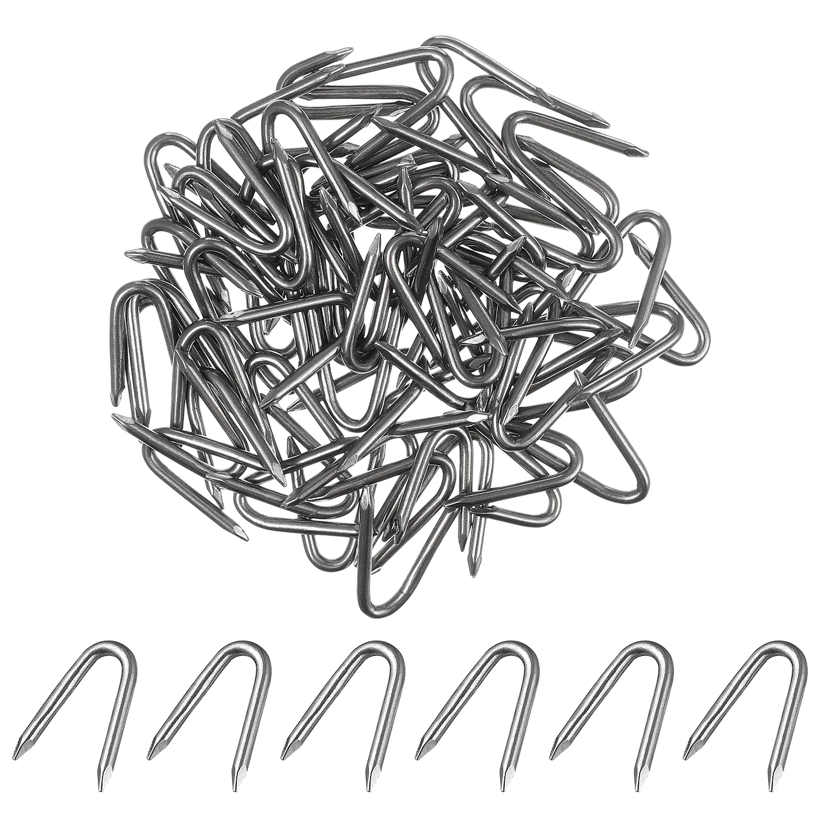 70 Pcs Wire Fencing U-shaped Nails Reusable Fence Staples Universal Stakes Iron
70 Pcs Wire Fencing U-shaped Nails Reusable Fence Staples Universal Stakes Iron