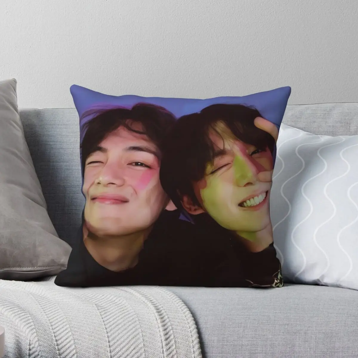 Taekook Selca Square Pillowcase Polyester Linen Velvet Creative Zip Decorative Pillow Case Bed Cushion Cover 45x45
Taekook Selca Square Pillowcase Polyester Linen Velvet Creative Zip Decorative Pillow Case Bed Cushion Cover 45x45