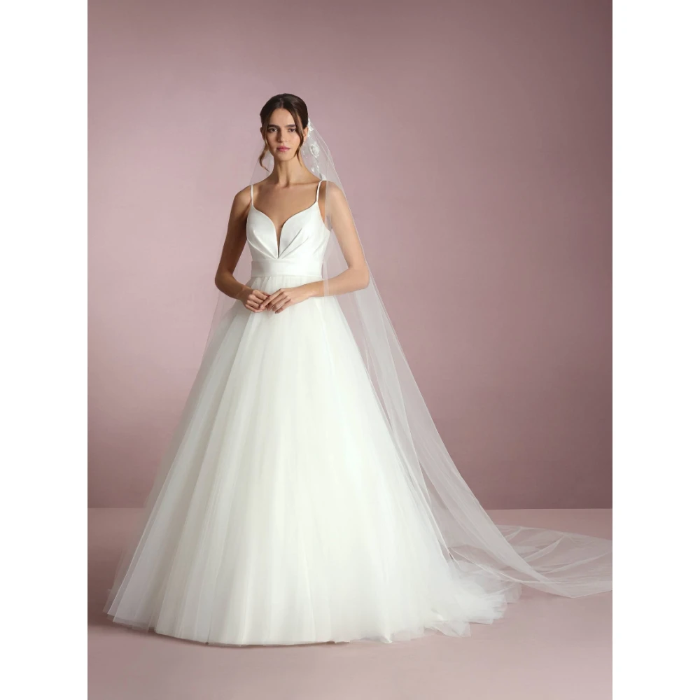 ESBRIDE Elegant Straps White Wedding Dresses for Brides A Line V Neck Women's Bridal Gowns Ladies Dresses Vestidos Customized
ESBRIDE Elegant Straps White Wedding Dresses for Brides A Line V Neck Women's Bridal Gowns Ladies Dresses Vestidos Customized