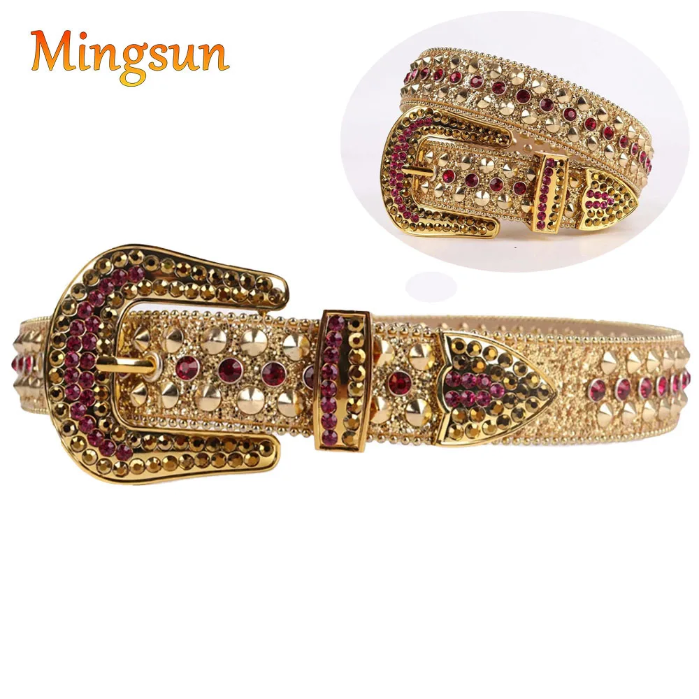 Fashion Crystal Studded Belts Designer Leather Belt with Diamonds for Men Women Western Rhinestone Waist Belt Plastic Buckle
Fashion Crystal Studded Belts Designer Leather Belt with Diamonds for Men Women Western Rhinestone Waist Belt Plastic Buckle