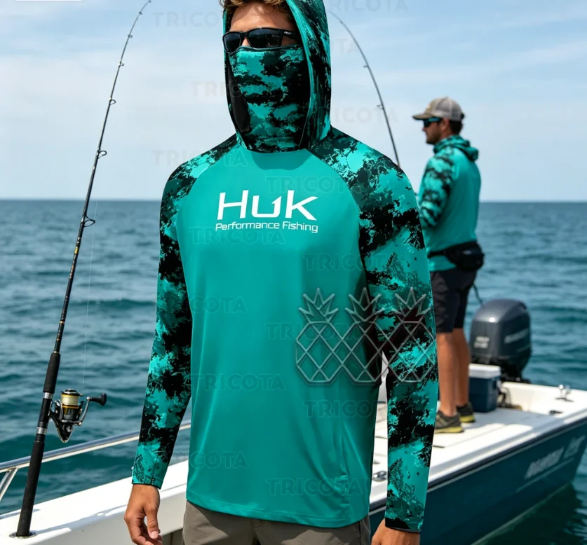 HUK Fishing Shirts UPF 50 Long Sleeve Hooded Face Cover Clothing Quick Dry Sweatshirts Breathable UV Protection Fishing Jerseys
HUK Fishing Shirts UPF 50 Long Sleeve Hooded Face Cover Clothing Quick Dry Sweatshirts Breathable UV Protection Fishing Jerseys