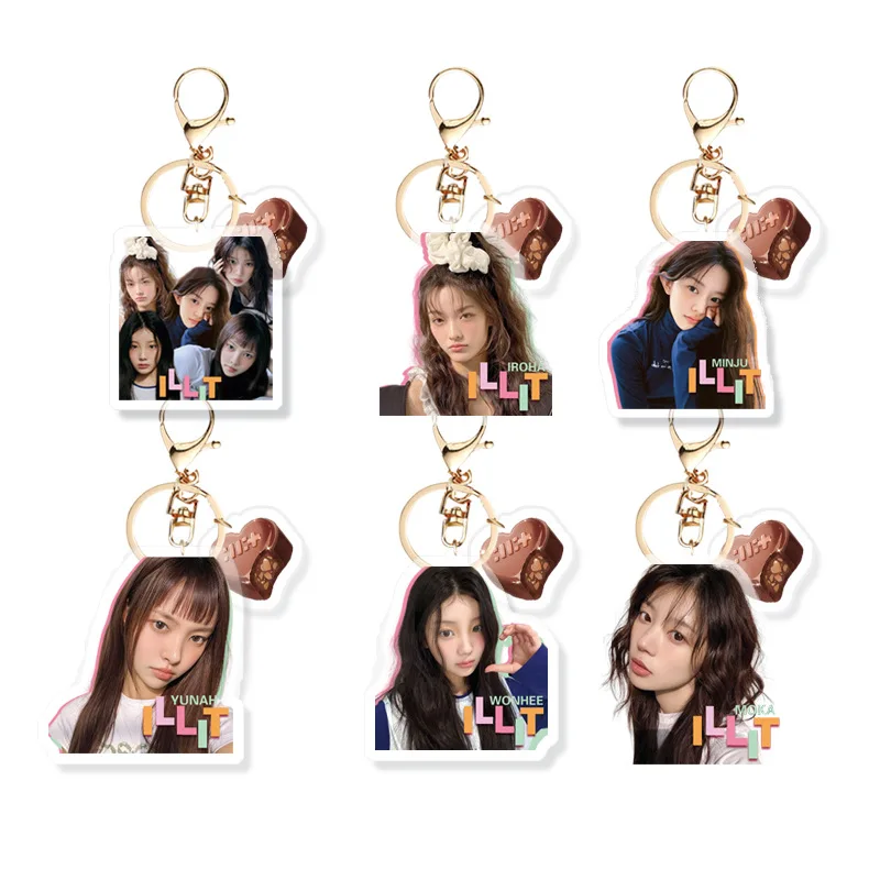 KPOP Korean Girl Group ILLIT Acrylic Keychain YUNAH MINJU MOKA WONHEE New Album Super Real Me Series Photo Key Chain Keyrings
KPOP Korean Girl Group ILLIT Acrylic Keychain YUNAH MINJU MOKA WONHEE New Album Super Real Me Series Photo Key Chain Keyrings
