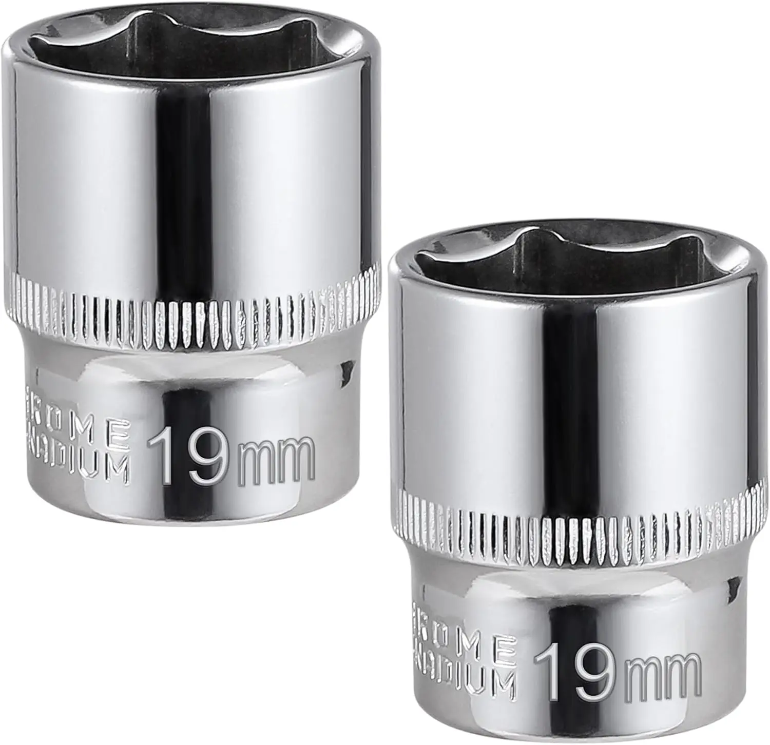 19mm 2-Piece Shallow Sockets, 1/2' Drive, 6-Point, Corrosion-Resistant
19mm 2-Piece Shallow Sockets, 1/2' Drive, 6-Point, Corrosion-Resistant