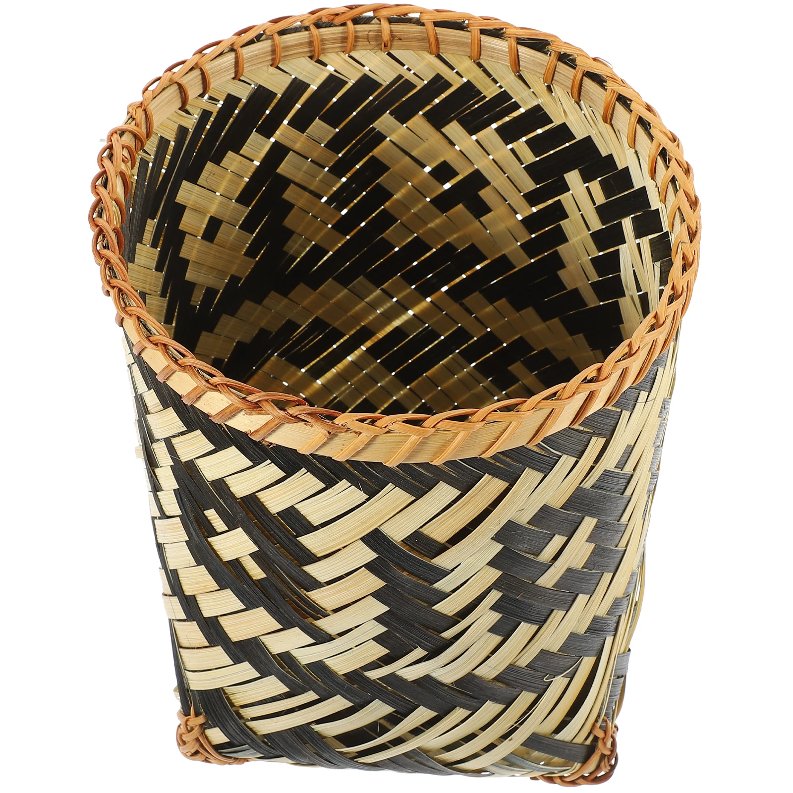 Bamboo woven Trash Can Storage Basket Wastepaper Bin Book friendly Multi function Compact Use
Bamboo woven Trash Can Storage Basket Wastepaper Bin Book friendly Multi function Compact Use