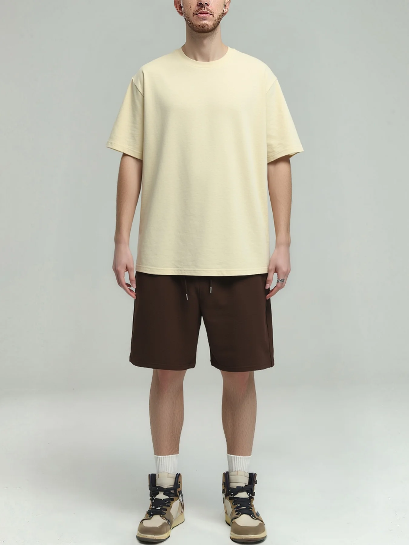 2 Pieces Set 280 Grams Cotton Man Sets Shorts Pants T Shirt Suits Men Clothing Sweatpants Mens Clothes
2 Pieces Set 280 Grams Cotton Man Sets Shorts Pants T Shirt Suits Men Clothing Sweatpants Mens Clothes