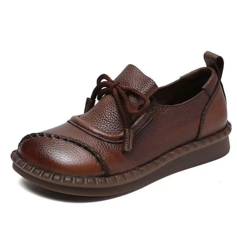 Soft Leather, Soft Sole Lace Up Autumn New Style One Foot Small Leather Shoes Flat Heel Comfortable Women's Single Shoes
Soft Leather, Soft Sole Lace Up Autumn New Style One Foot Small Leather Shoes Flat Heel Comfortable Women's Single Shoes