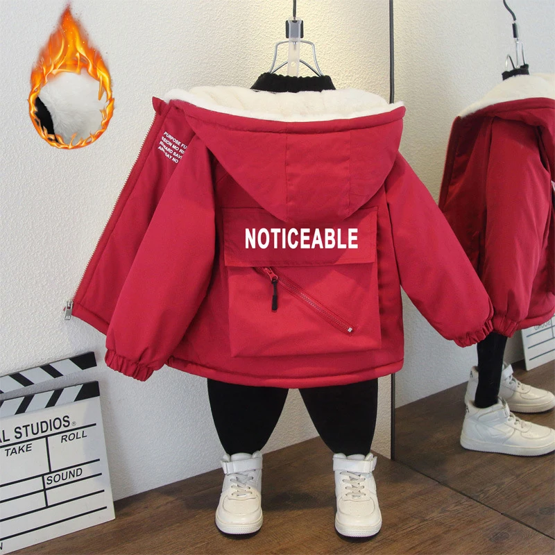 2-8 Years Boys Autumn Winter Plush Warm Jacket Kids Fashion Letters Zipper Hooded Coat Casual Windproof Outdoor Sports Outerwear
2-8 Years Boys Autumn Winter Plush Warm Jacket Kids Fashion Letters Zipper Hooded Coat Casual Windproof Outdoor Sports Outerwear
