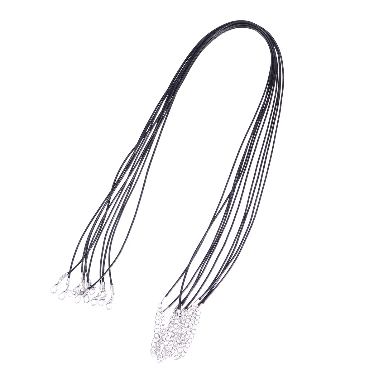 10pcs Fashion Black Wax Line Necklace Pendant Charm Cord beads DIY String Strap Rope Lobster Clasp Jewelry Chain(Black)
10pcs Fashion Black Wax Line Necklace Pendant Charm Cord beads DIY String Strap Rope Lobster Clasp Jewelry Chain(Black)
