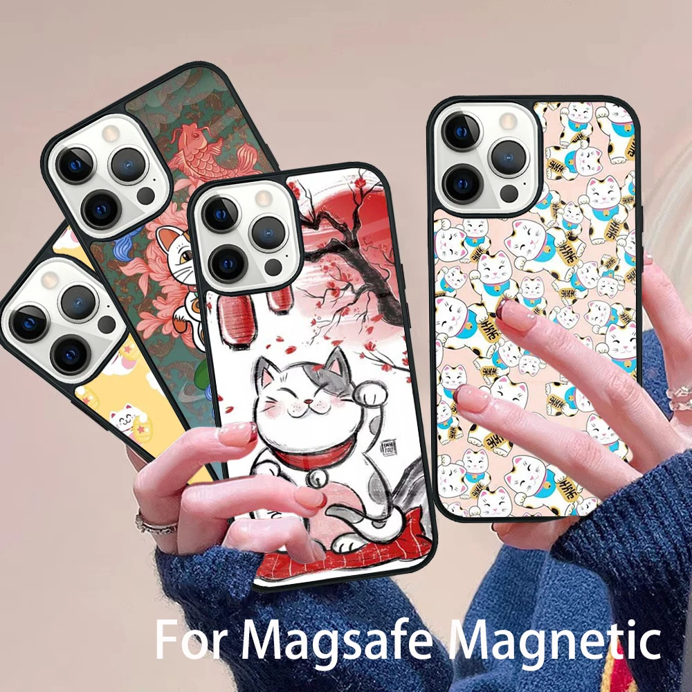 Japanese Lucky Cat Phone Case Magesafe Magnetic Wireless Charge Cover For IPhone 16 11 12 13 14 15 Pro Max Plus Mini
Japanese Lucky Cat Phone Case Magesafe Magnetic Wireless Charge Cover For IPhone 16 11 12 13 14 15 Pro Max Plus Mini
