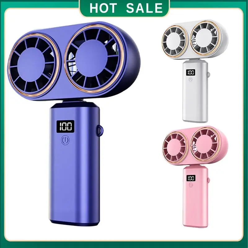 Portable Handheld Fan USB Charging Cooler Dual Fan Dual Fan Cooling Digital Display Rechargeable Battery Royal Blue
Portable Handheld Fan USB Charging Cooler Dual Fan Dual Fan Cooling Digital Display Rechargeable Battery Royal Blue