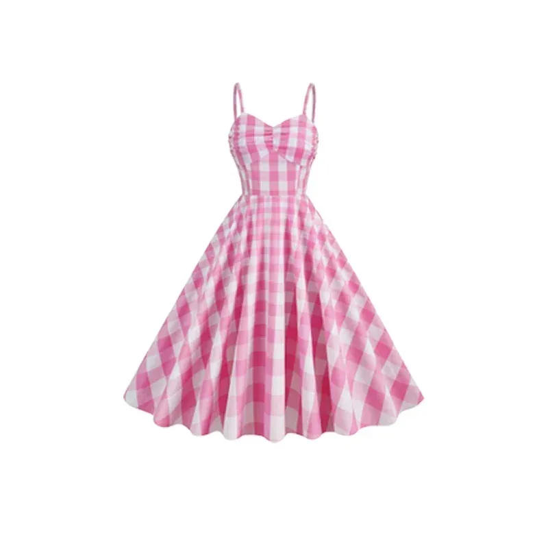 New ★ Margot cosplay costume Barbier women pink jumpsuit cotton high waist dress girl sexy halter neck sleepveless out★ 2025 qi☆
New ★ Margot cosplay costume Barbier women pink jumpsuit cotton high waist dress girl sexy halter neck sleepveless out★ 2025 qi☆