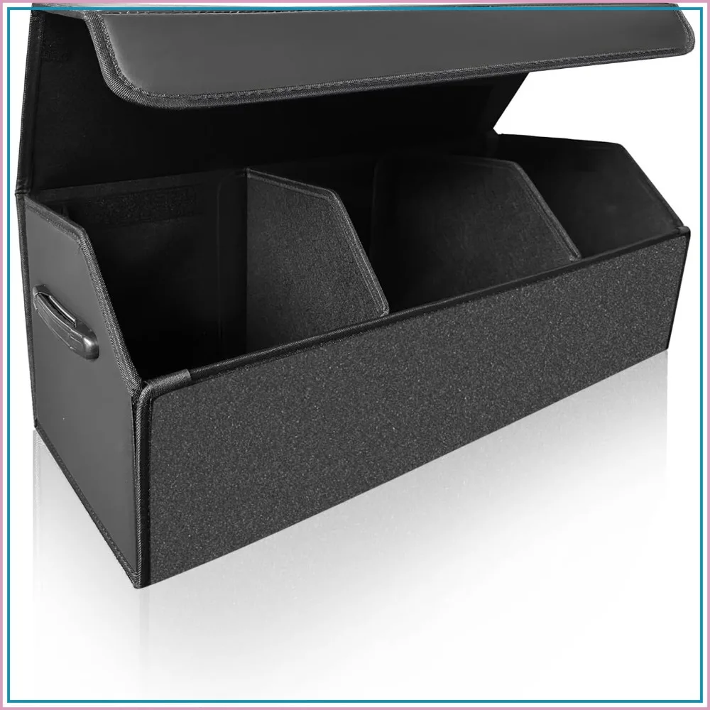 Car Organizers for Trunk SUV Sedan, Leather Storage Box, Extra Large, Magnetic Lid, Collapsible & Adjustable, S004
Car Organizers for Trunk SUV Sedan, Leather Storage Box, Extra Large, Magnetic Lid, Collapsible & Adjustable, S004