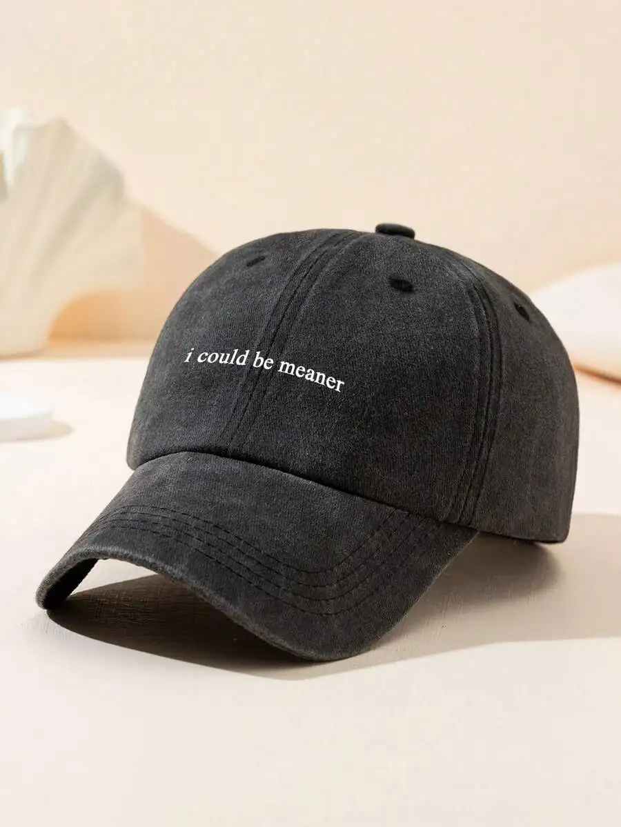 Minimalist I Could Be Meaner Slogan Embroidered Baseball Cap Soft Cotton Casual Hat Sun Protection
Minimalist I Could Be Meaner Slogan Embroidered Baseball Cap Soft Cotton Casual Hat Sun Protection