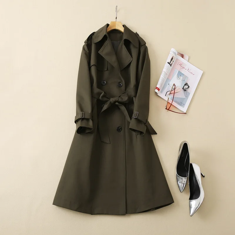 New European and American women's wear for winter 2022 Long sleeved suit double breasted collar Fashion belt trench coat XXL
New European and American women's wear for winter 2022 Long sleeved suit double breasted collar Fashion belt trench coat XXL