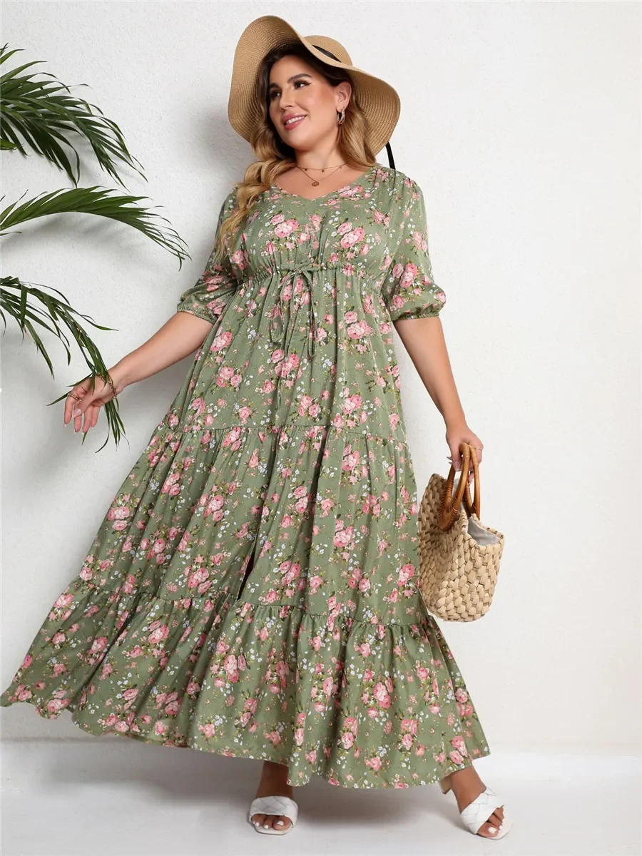 Fashion Summer Dresses for Women Dress Short Sleeve Female Elegant Clothing Floral Women Casual Clothes
Fashion Summer Dresses for Women Dress Short Sleeve Female Elegant Clothing Floral Women Casual Clothes
