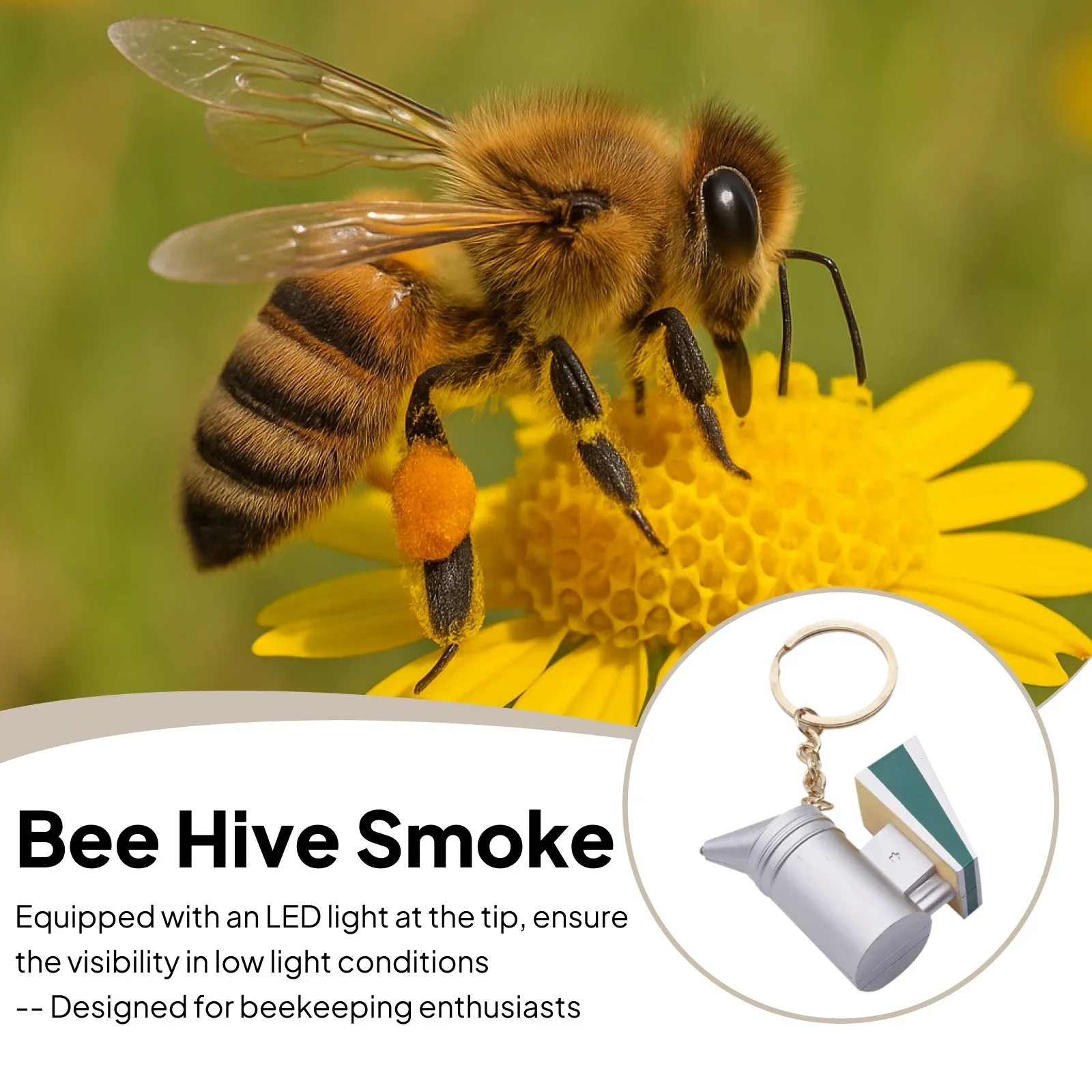 Beekeeping Smoke Keychain Sturdy Apiculture Beekeeping Tool Bee Hive Smoke Beekeeping Equipment w Illuminating LED Lights
Beekeeping Smoke Keychain Sturdy Apiculture Beekeeping Tool Bee Hive Smoke Beekeeping Equipment w Illuminating LED Lights