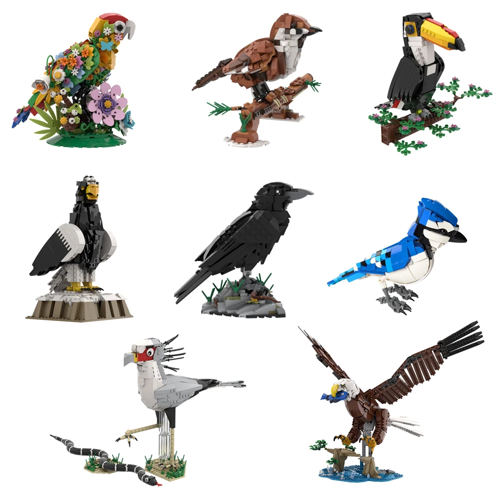 MOC Bluejay Buliding Blocks Model Raven Bricks Steller's Sea Eagle Toco Toucan Bird Animal World Assembly Toys Kid Birthday Gift
MOC Bluejay Buliding Blocks Model Raven Bricks Steller's Sea Eagle Toco Toucan Bird Animal World Assembly Toys Kid Birthday Gift