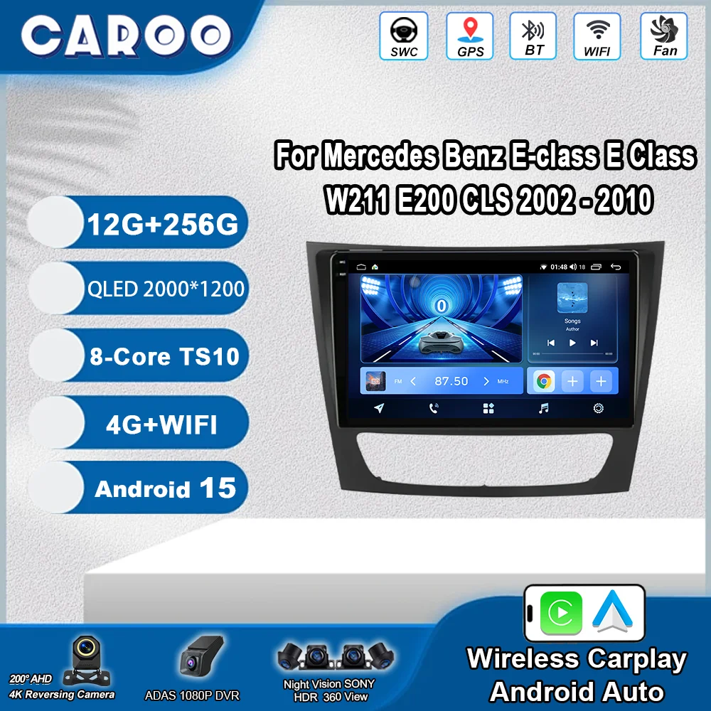 Android 15 For Mercedes Benz E-class E Class W211 E200 CLS 2002 -2010 Car Multimedia Video Player Radio Stereo GPS Navigation 4G
Android 15 For Mercedes Benz E-class E Class W211 E200 CLS 2002 -2010 Car Multimedia Video Player Radio Stereo GPS Navigation 4G
