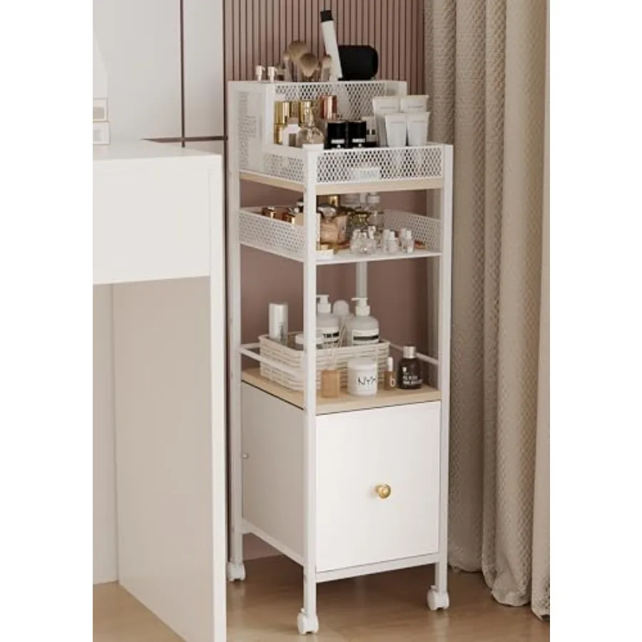 Floor Makeup Organizer Cart, Narrow Floor Skincare Organizers and Storage with Drawers, Bathroom Vanity Organizer Cosmetics Dis
Floor Makeup Organizer Cart, Narrow Floor Skincare Organizers and Storage with Drawers, Bathroom Vanity Organizer Cosmetics Dis