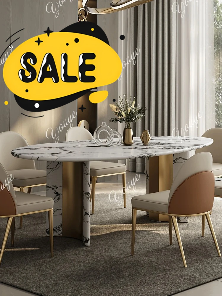 High Sense Natural Luxury Stone Dining Table Living Room Italian Light Luxury Water Drop Shaped Marble Dining Table
High Sense Natural Luxury Stone Dining Table Living Room Italian Light Luxury Water Drop Shaped Marble Dining Table
