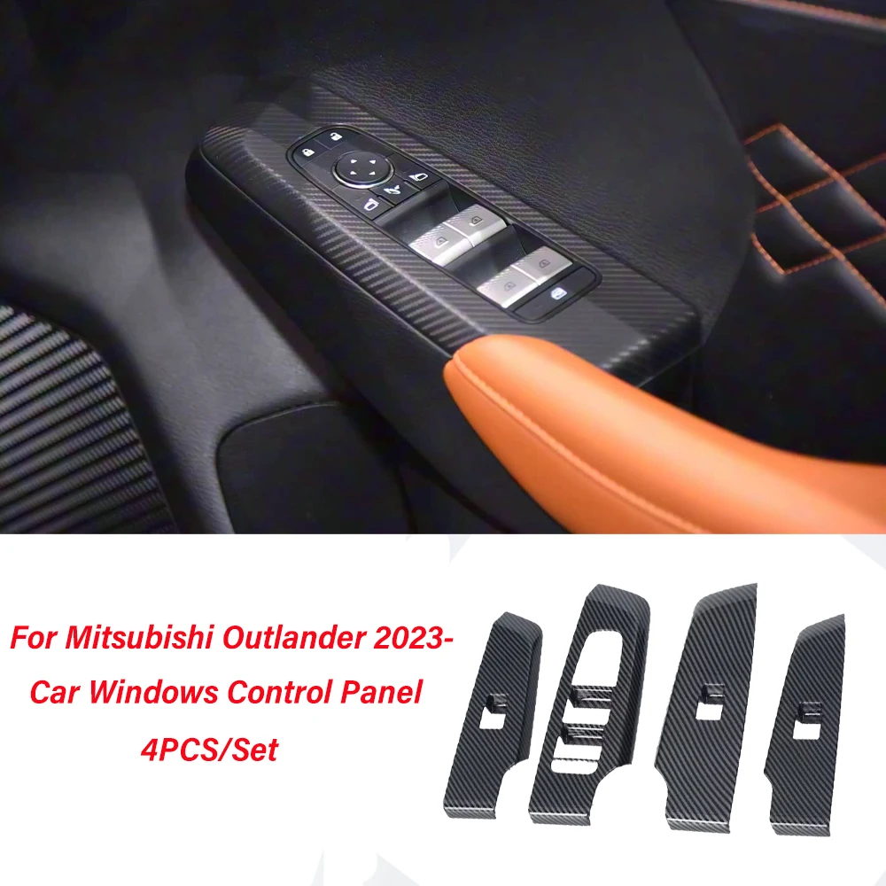 Для Mitsubishi Outlander 2023 2024 2025 автомобильная панель управления окнами аксессуары для внутреннего стиля защитные наклейки 4 шт. 
Для Mitsubishi Outlander 2023 2024 2025 автомобильная панель управления окнами аксессуары для внутреннего стиля защитные наклейки 4 шт.