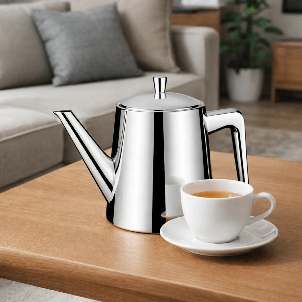 Чайник из нержавеющей стали 2-в-1 с длинным носиком и фильтром, большой емкости, для отелей, с зеркальным покрытием, нержавеющий, для заваривания цветочного чая, для ресторанов
Чайник из нержавеющей стали 2-в-1 с длинным носиком и фильтром, большой емкости, для отелей, с зеркальным покрытием, нержавеющий, для заваривания цветочного чая, для ресторанов